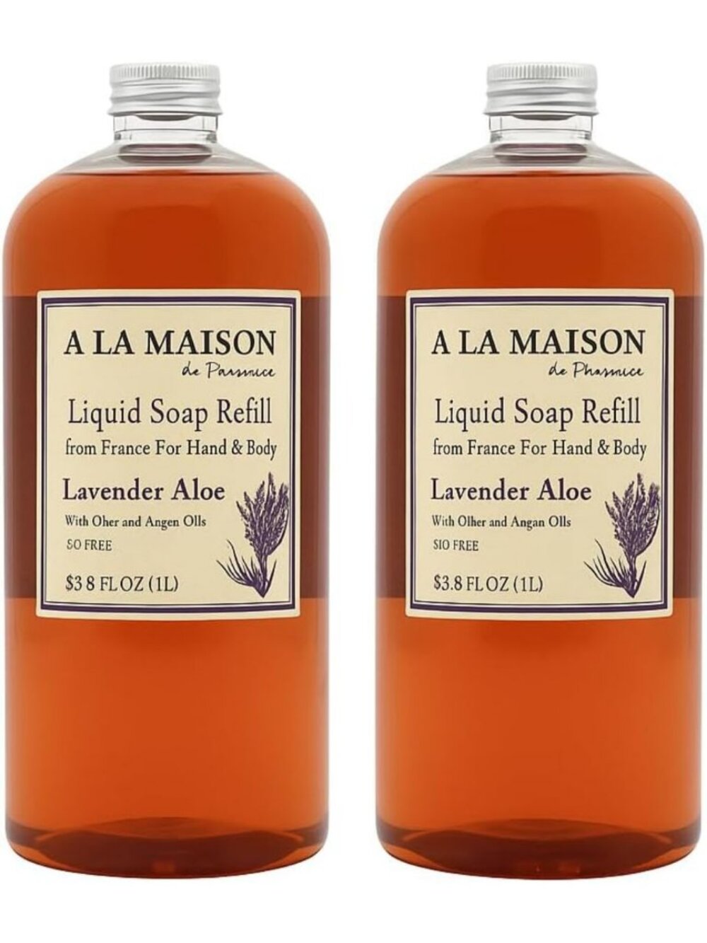 Lavender Aloe Natural Hand Wash with Essential Oils - Moisturizing & Gentle